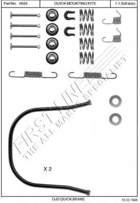 Accessory Kit, disc brake pads FMK3073