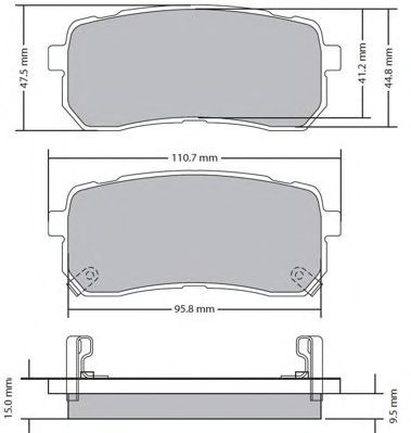 Комплект тормозных колодок, дисковый тормоз FBP-1712
