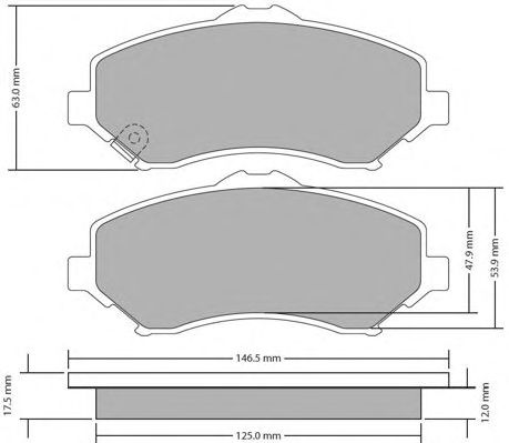 Комплект тормозных колодок, дисковый тормоз FBP-1727