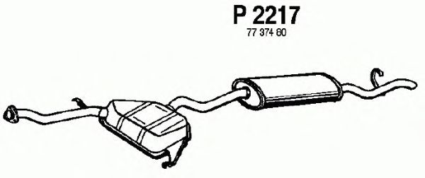 Глушитель выхлопных газов конечный P2217