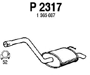 Глушитель выхлопных газов конечный P2317