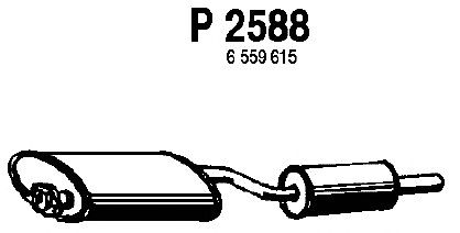 Средний глушитель выхлопных газов P2588
