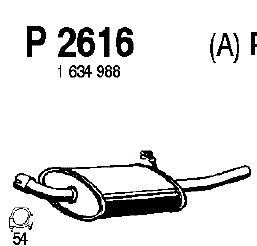 Глушитель выхлопных газов конечный P2616