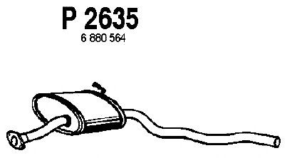 silenciador del medio P2635