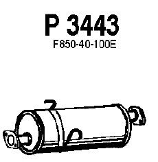 Средний глушитель выхлопных газов P3443