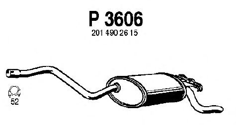 Глушитель выхлопных газов конечный P3606