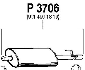 silenciador del medio P3706