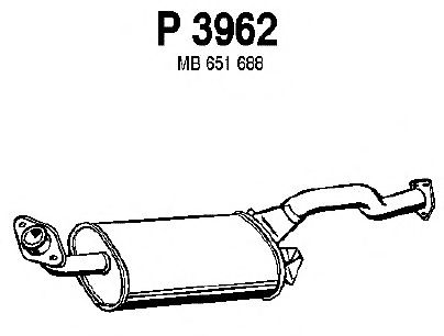 Глушитель выхлопных газов конечный P3962