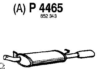 Panela de escape traseira P4465