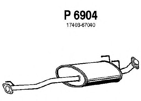 Средний глушитель выхлопных газов P6904