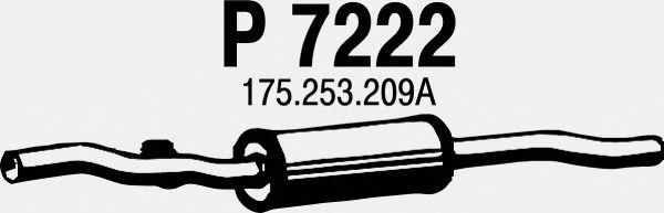 Средний глушитель выхлопных газов P7222