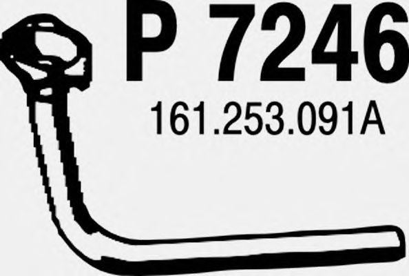 Труба выхлопного газа P7246