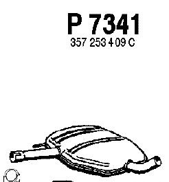 Средний глушитель выхлопных газов P7341