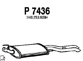 Глушитель выхлопных газов конечный P7436