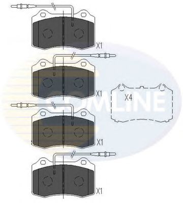 Комплект тормозных колодок, дисковый тормоз CBP11227