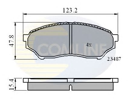 Комплект тормозных колодок, дисковый тормоз CBP0826