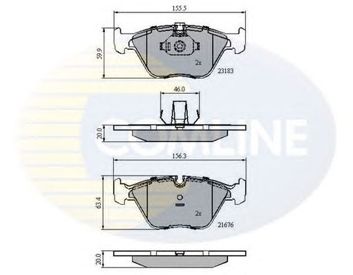 Комплект тормозных колодок, дисковый тормоз CBP01744