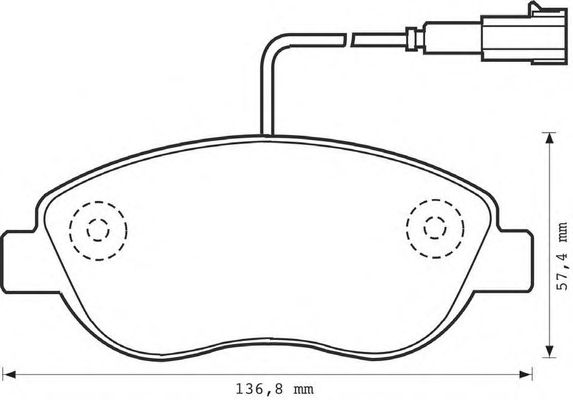 Комплект тормозных колодок, дисковый тормоз 573075S