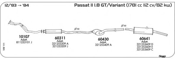 Exhaust System VW111
