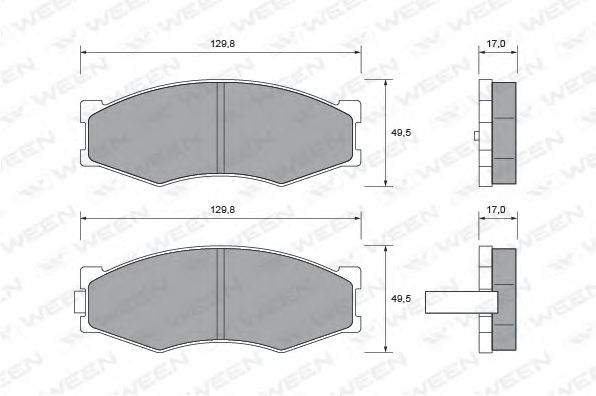 Комплект тормозных колодок, дисковый тормоз 151-2394