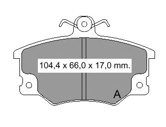 Kit de plaquettes de frein, frein à disque 832221