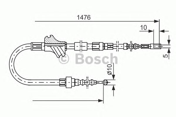 Cable, parking brake 1 987 477 064