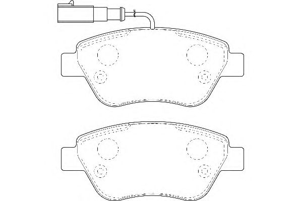 Комплект тормозных колодок, дисковый тормоз WBP23705A
