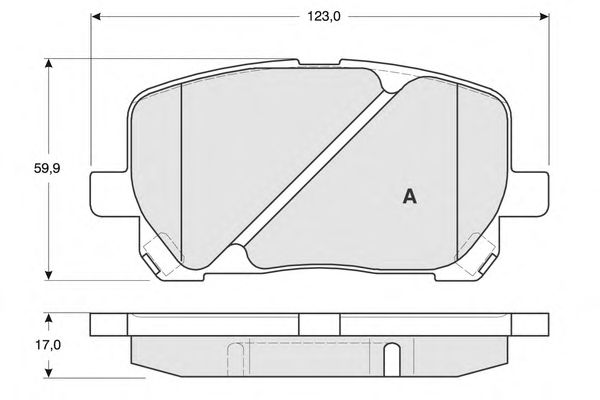 Комплект тормозных колодок, дисковый тормоз PF1367