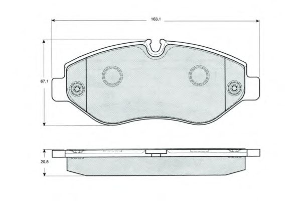 Комплект тормозных колодок, дисковый тормоз PF1425