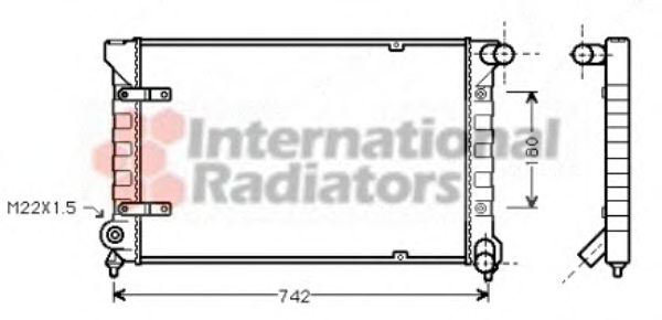 Radiator, engine cooling 58002042
