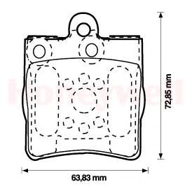 Комплект тормозных колодок, дисковый тормоз 573093J-AS