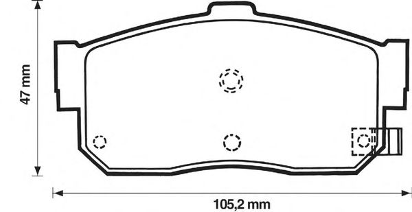 Комплект тормозных колодок, дисковый тормоз 572376J