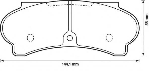 Комплект тормозных колодок, дисковый тормоз 571217B