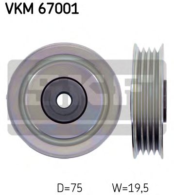 Deflection/Guide Pulley, v-ribbed belt VKM 67001