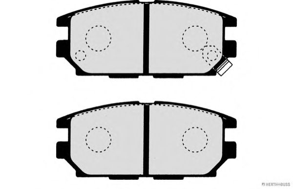 Kit de plaquettes de frein, frein à disque J3615007
