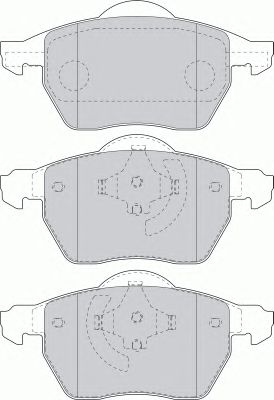 Комплект тормозных колодок, дисковый тормоз FDB1495