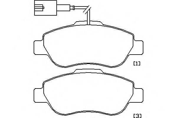 Комплект тормозных колодок, дисковый тормоз P 23 107