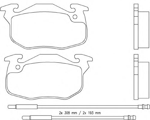 Комплект тормозных колодок, дисковый тормоз P 61 044