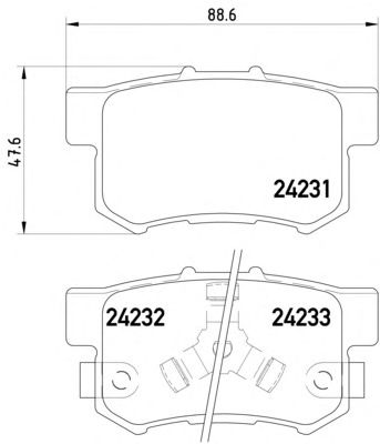 Комплект тормозных колодок, дисковый тормоз 8DB 355 012-061