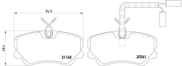 Комплект тормозных колодок, дисковый тормоз 8DB 355 017-791