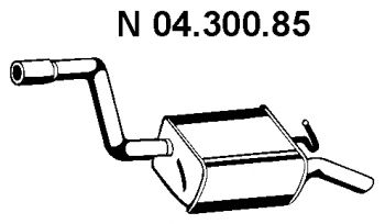Глушитель выхлопных газов конечный 04.300.85