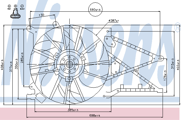 Ventilador, refrigeración del motor 85176