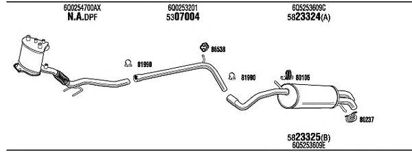 Exhaust System SEH19222BA