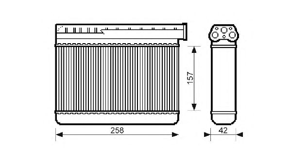 Permutador de calor, aquecimento do habitáculo QHR2106