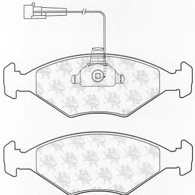 Комплект тормозных колодок, дисковый тормоз BP1014