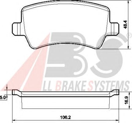 Brake Pad Set, disc brake 37562