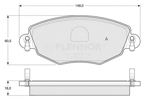Комплект тормозных колодок, дисковый тормоз FB210550