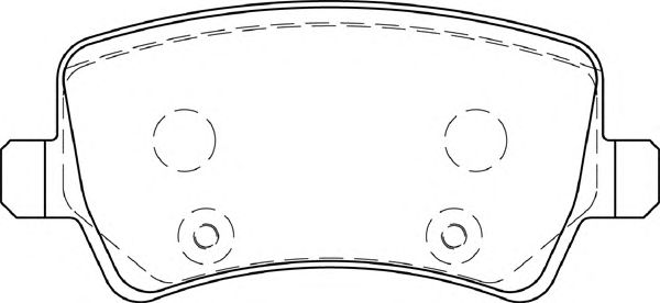 Комплект тормозных колодок, дисковый тормоз FD7261A