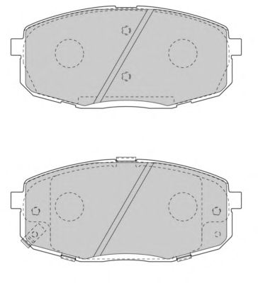 Комплект тормозных колодок, дисковый тормоз FD7570A