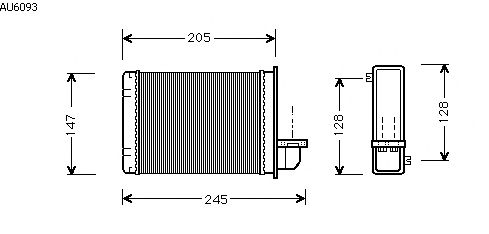 Heat Exchanger, interior heating AU6093